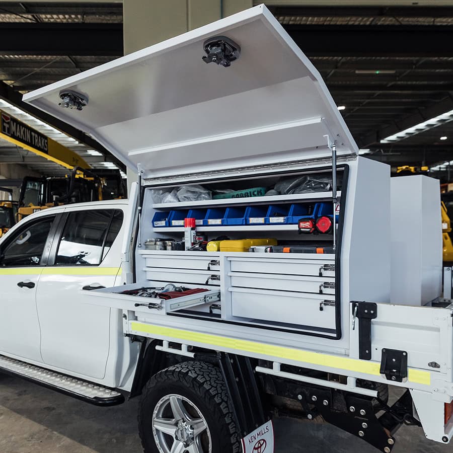 Sitec ute toolbox with organised drawers and shelving